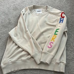 aerie cream cheers crewneck